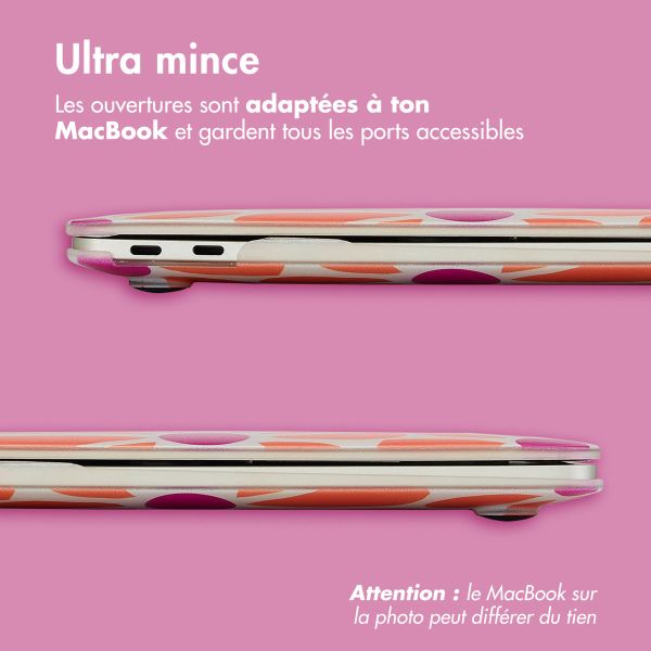 imoshion Coque Design Laptop MacBook Air 13 pouces (2022) / Air 13 pouces (2024) M3 chip - A2681 / A3113 - Orange Flower Connect