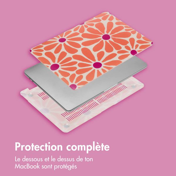 imoshion Coque Design Laptop MacBook Pro 13 pouces (2020 / 2022) - A2289 / A2251 - Orange Flower Connect