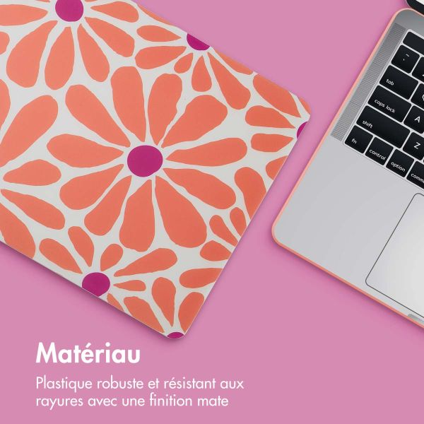 imoshion Coque Design Laptop MacBook Pro 13 pouces (2020 / 2022) - A2289 / A2251 / A2338 - Orange Flower Connect