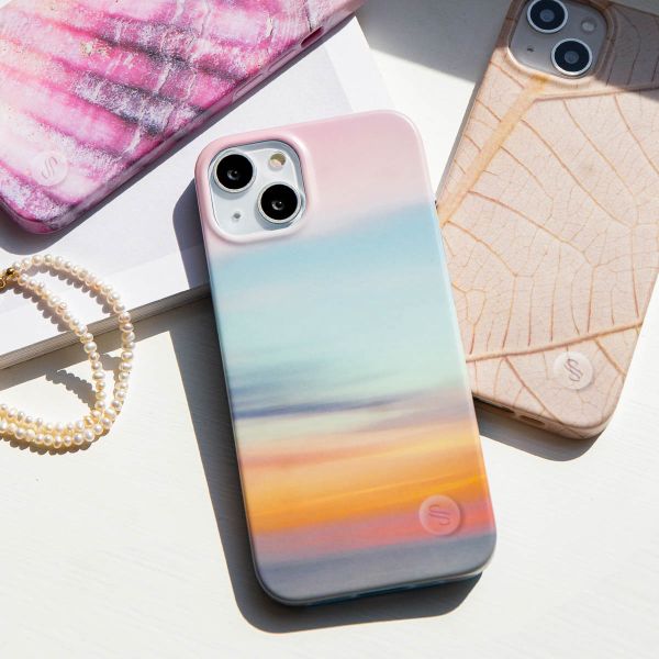 Selencia Aurora Coque Fashion iPhone 15 Pro Max - Coque durable - 100% recyclée - Sky Sunset Multicolor