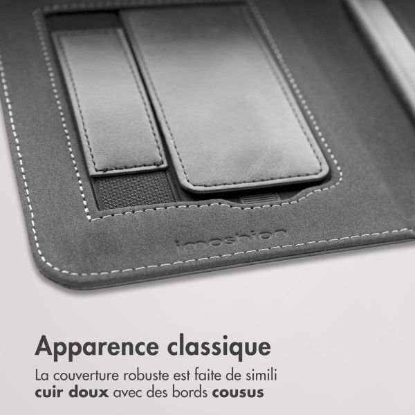 imoshion Étui de liseuse portefeuille avec strap et support Kobo Clara HD - Noir