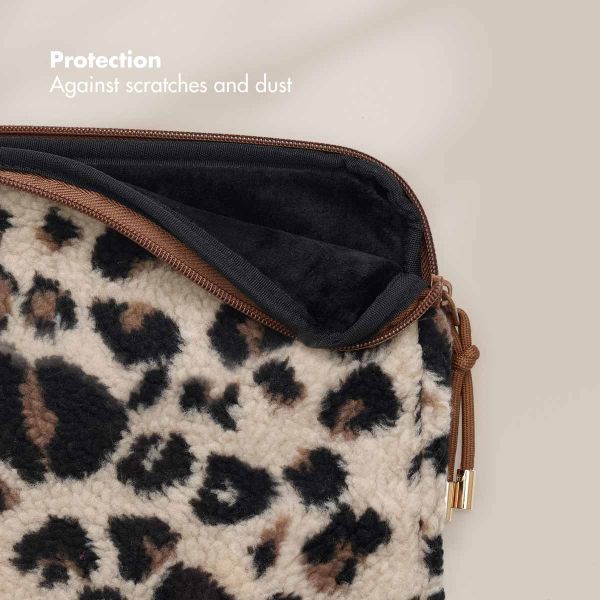 Selencia Pochette ordinateur Teddy 15-16 pouces - Leopard