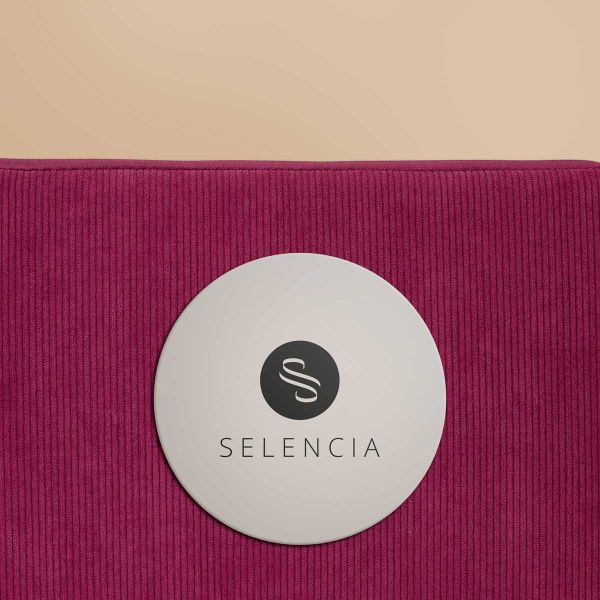 Selencia Pochette ordinateur Corduroy 13-14 pouces - Dark Rose