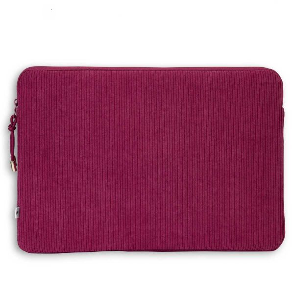 Selencia Pochette ordinateur Corduroy 15-16 pouces - Dark Rose