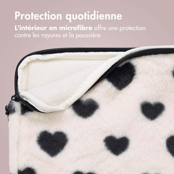 imoshion Pochette ordinateur Fluffy 13-14 pouces - Hearts