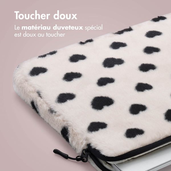 imoshion Pochette ordinateur Fluffy 15-16 pouces - Hearts