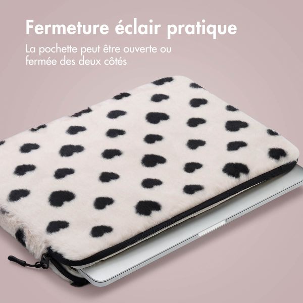 imoshion Pochette ordinateur Fluffy 13-14 pouces - Hearts