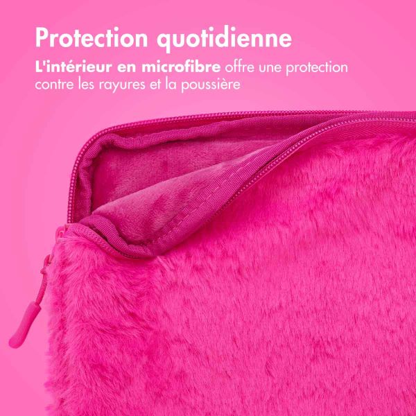 imoshion Pochette ordinateur Fluffy 15-16 pouces - Hot Pink