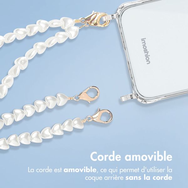 imoshion Coque avec dragonne + ﻿bracelet iPhone 12 Pro Max - Perles cœurs