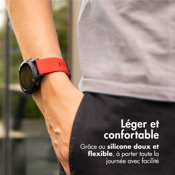 imoshion Bracelet QuickFit® en silicone - Connexion Garmin Watch 26 mm - Rouge