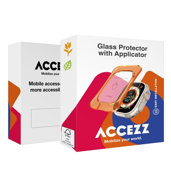 Accezz Protecteur d'écran en verre trempé avec applicateur Apple Watch Ultra (2) - 49 mm