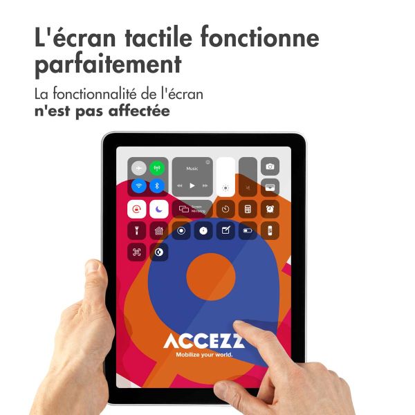 Accezz Protection d'écran en verre trempé avec applicateur iPad 9 (2021) 10.2 pouces / iPad 8 (2020) 10.2 pouces / iPad 7 (2019) 10.2 pouces