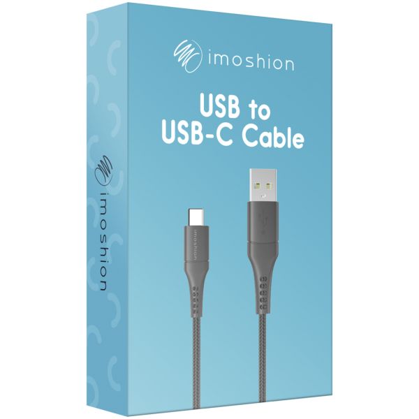 iMoshion Câble USB-C vers USB iPhone 15 Pro - Textile tressé - 3 mètres - Noir