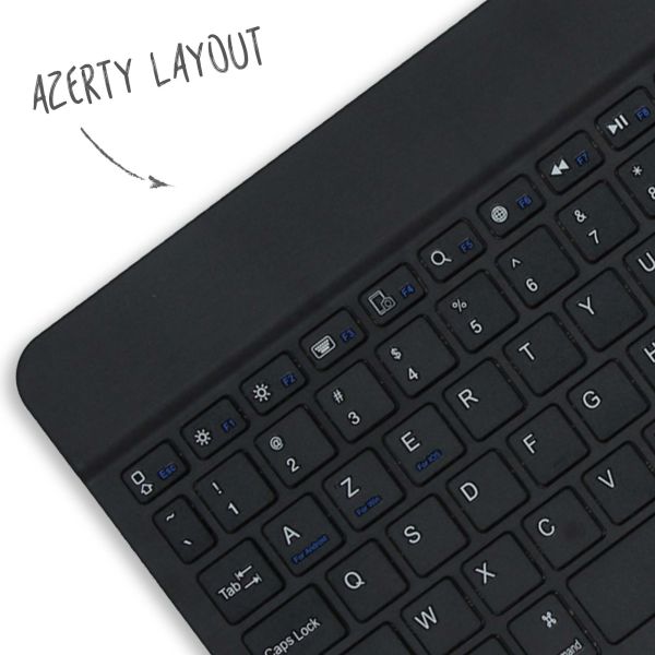 Accezz Étui de tablette portefeuille Bluetooth Clavier AZERTY iPad Pro 13 (2024) M4 - Noir