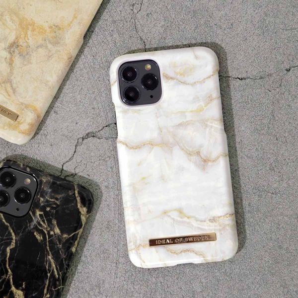 iDeal of Sweden Coque Fashion iPhone 13 Pro - Golden Pearl Marble