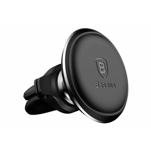 Baseus Air Vent Magnetic Car Mount Cable Clip Huawei P30 Lite - Support de téléphone de voiture - Grille de ventilation - Magnétique - Noir