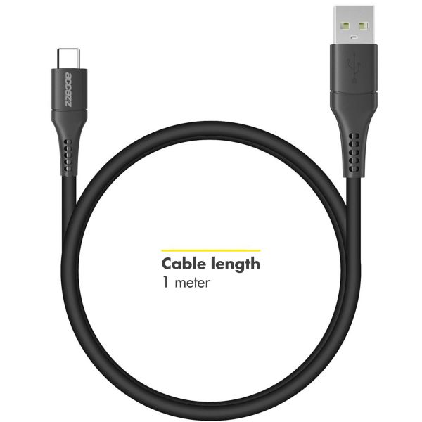 Accezz Câble USB-C vers USB Samsung Galaxy A14 (4G) - 1 mètre - Noir