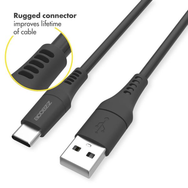 Accezz Câble USB-C vers USB Samsung Galaxy S23 Ultra - 1 mètre - Noir