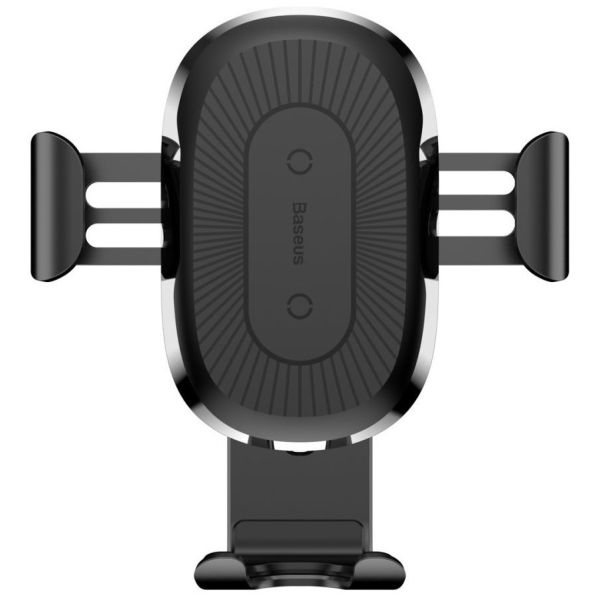 Baseus Wireless Car Charger Gravity Car Mount Samsung Galaxy A50 - Support de téléphone pour voiture - Chargeur sans fil - Tableau de bord - Noir