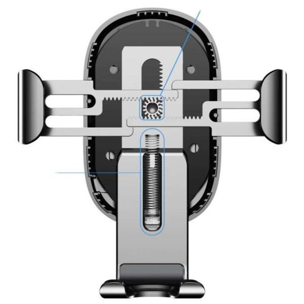 Baseus Wireless Car Charger Gravity Car Mount Samsung Galaxy A54 (5G) - Support de téléphone pour voiture - Chargeur sans fil - Tableau de bord - Noir