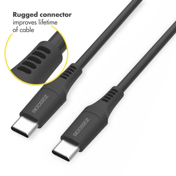 Accezz Câble USB-C vers USB-C Samsung Galaxy S21 FE - 0,2 mètres - Noir