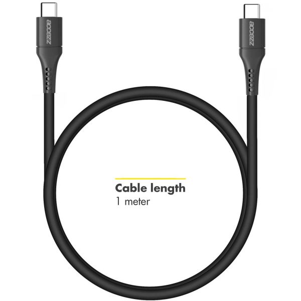Accezz Câble USB-C vers USB-C Samsung Galaxy S22 Plus - 1 mètre - Noir