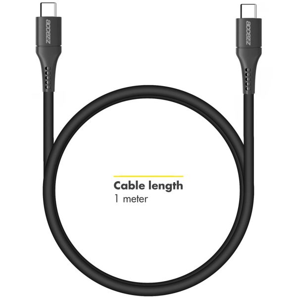 Accezz Câble USB-C vers USB-C Samsung Galaxy A51 - 1 mètre - Noir