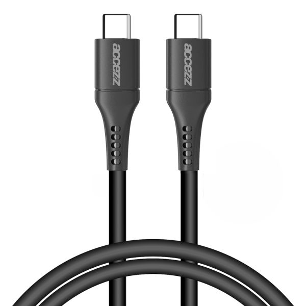 Accezz Câble USB-C vers USB-C Samsung Galaxy S22 Plus - 1 mètre - Noir