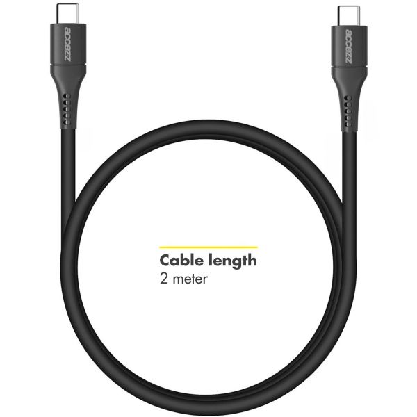 Accezz Câble USB-C vers USB-C Samsung Galaxy A52 (4G) - 2 mètres - Noir