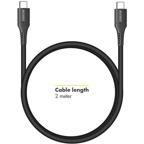 Accezz Câble USB-C vers USB-C Samsung Galaxy A41 - 2 mètres - Noir