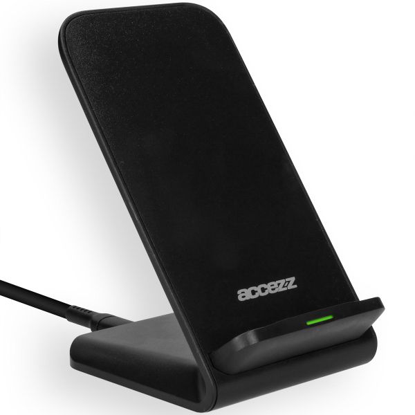 Accezz Chargeur sans fil Qi Desk iPhone 15 Pro - Chargeur sans fil - 10 Watt - Noir