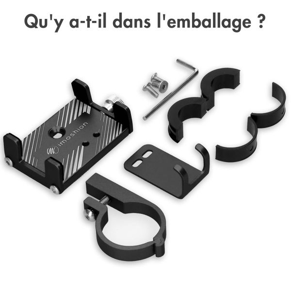 iMoshion Support de téléphone pour vélo Samsung Galaxy S23 - Réglable - Universel - Aluminium - Noir