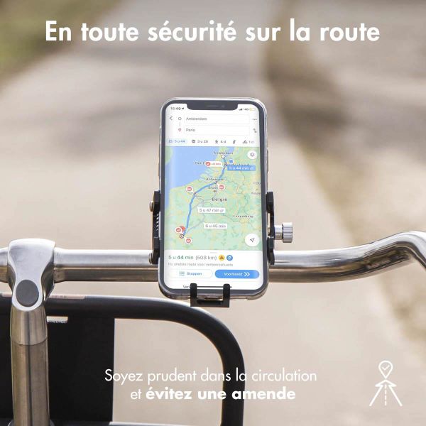 iMoshion Support de téléphone pour vélo iPhone 12 - Réglable - Universel - Aluminium - Noir