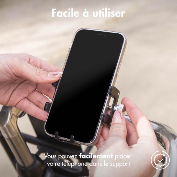 iMoshion Support de téléphone pour vélo iPhone 12 - Réglable - Universel - Aluminium - Noir