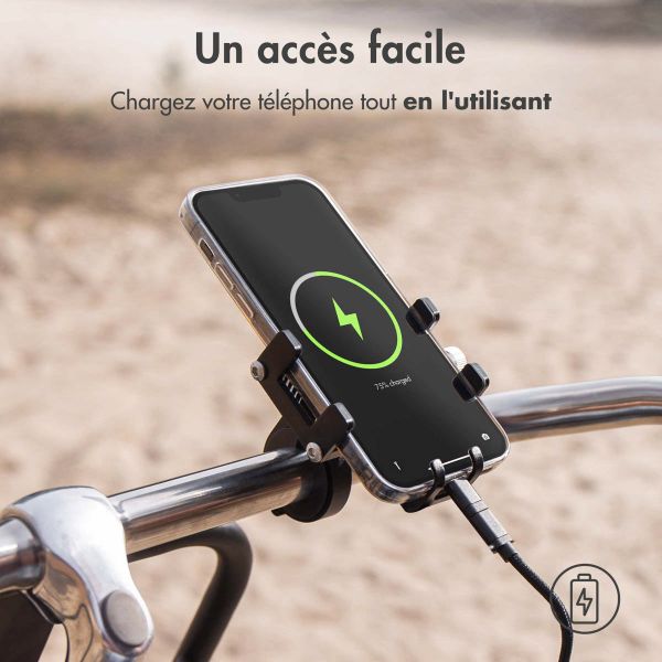 imoshion Support de téléphone pour vélo Samsung Galaxy S8 - Réglable - Universel - Aluminium - Noir