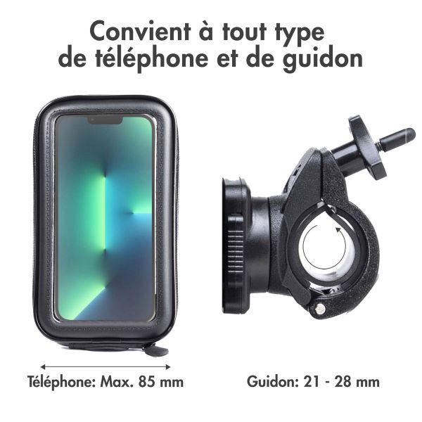 Accezz Support de téléphone vélo iPhone 6 Plus - Universel - Avec étui - Noir