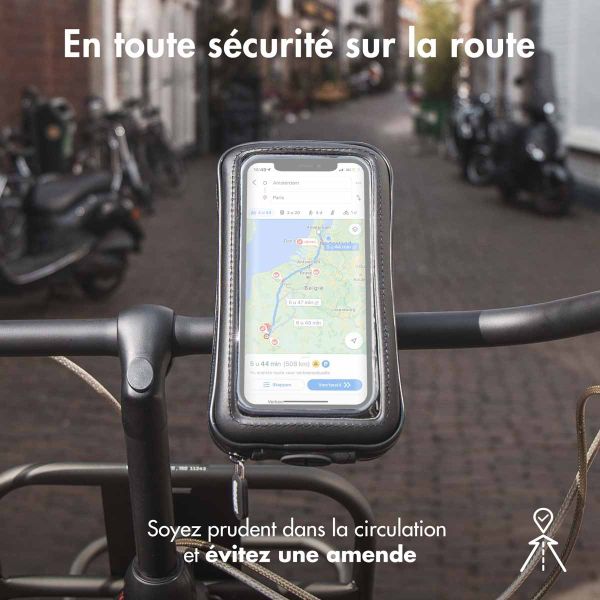 Accezz Support de téléphone vélo iPhone X - Universel - Avec étui - Noir