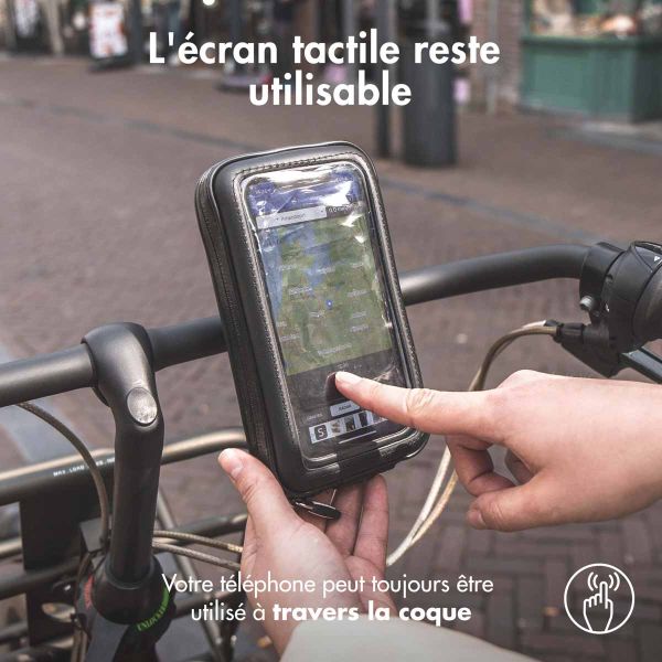 Accezz Support de téléphone vélo iPhone 6 Plus - Universel - Avec étui - Noir