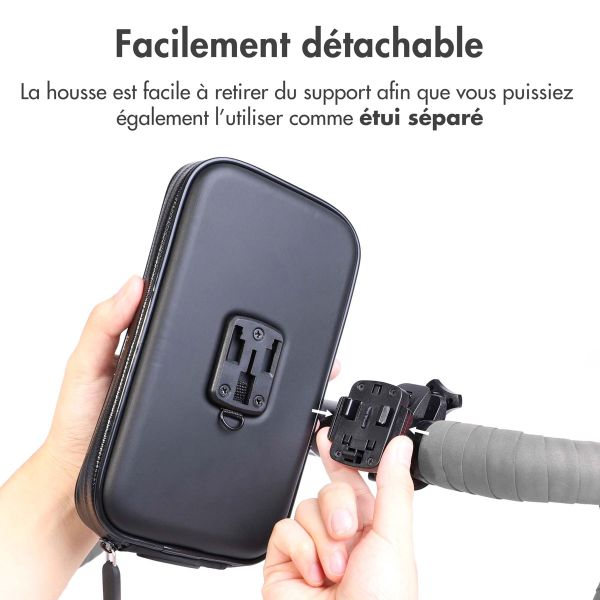 Accezz Support de téléphone vélo iPhone 6 Plus - Universel - Avec étui - Noir