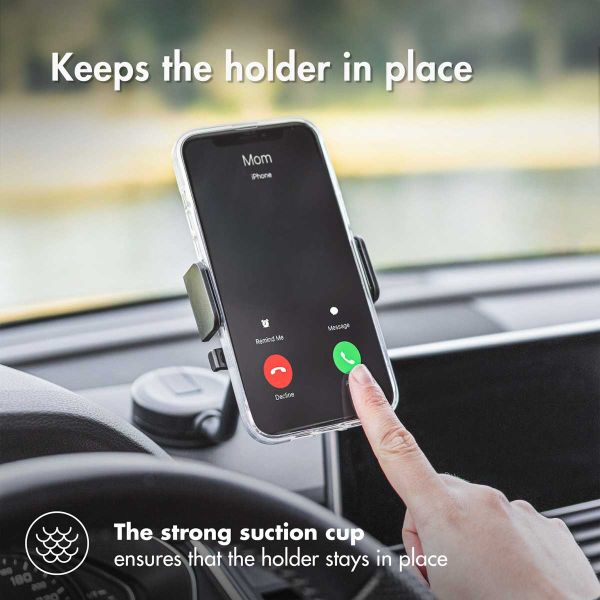 Accezz Support de téléphone pour voiture Samsung Galaxy S10 - Universel - Tableau de bord - Noir