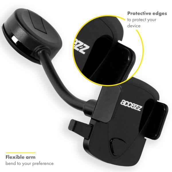 Accezz Support de téléphone pour voiture iPhone 13 Pro Max  - Universel - Tableau de bord - Noir