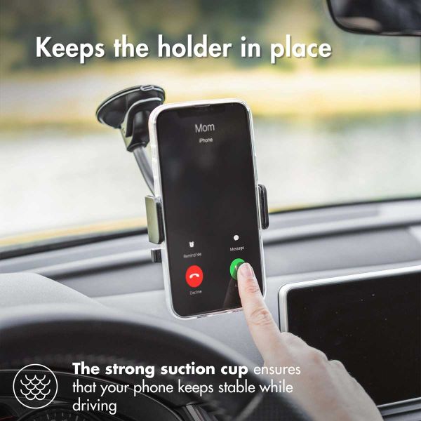 Accezz Support de téléphone pour voiture iPhone 14 - Universel - Pare-brise - Noir