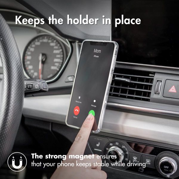 Accezz Support de téléphone pour voiture Samsung Galaxy S22 - Universel - Grille de ventilation - Magnétique - Noir