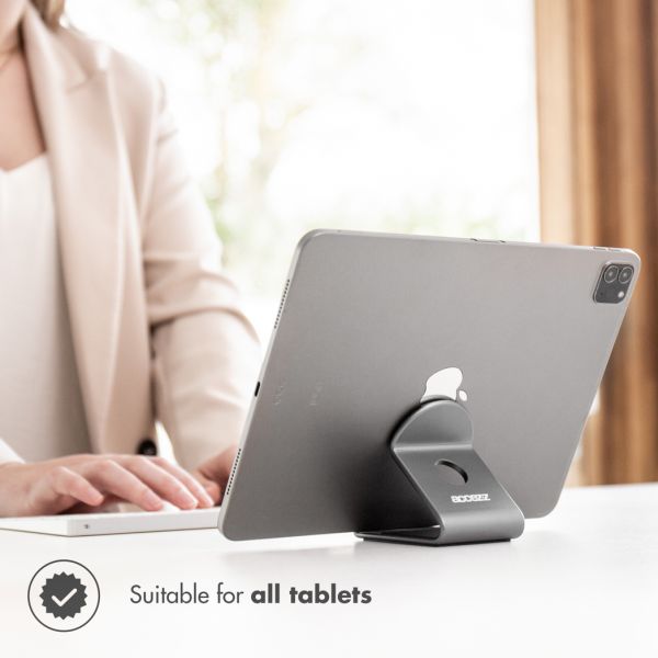 Accezz Support de téléphone de bureau Google Pixel 6a - Support de tablette de bureau - Premium - Aluminium - Gris