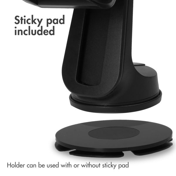 Accezz Support de téléphone pour voiture Samsung Galaxy A53 - Réglable - Universel - Tableau de bord et pare-brise - Noir