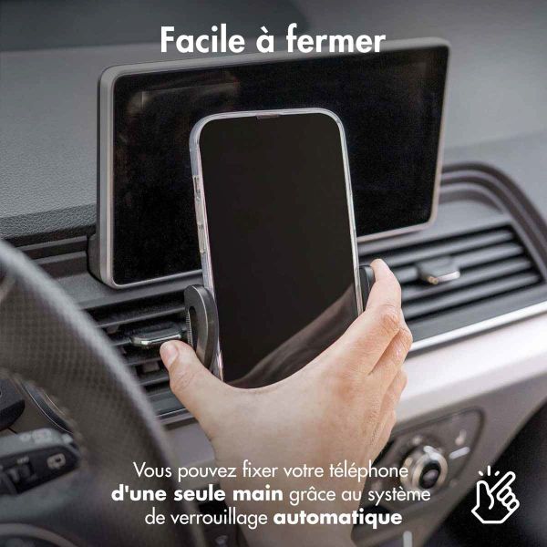 imoshion Support de téléphone pour voiture iPhone 7 Plus - Réglable - Universel - Carbone - Grille de ventilation - Noir