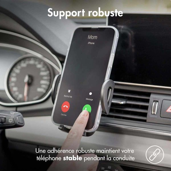 iMoshion Support de téléphone pour voiture Samsung Galaxy S21 - Réglable - Universel - Carbone - Grille de ventilation - Noir