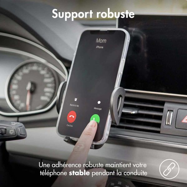 imoshion Support de téléphone pour voiture iPhone SE (2016) - Réglable - Universel - Carbone - Grille de ventilation - Noir