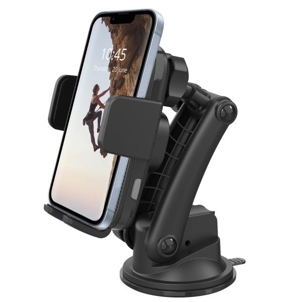 Accezz Support de téléphone de voiture Samsung Galaxy A54 (5G) - Chargeur sans fil - Tableau de bord et pare-brise - Noir