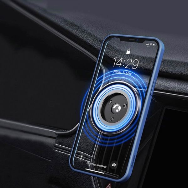 Baseus Radar Magnetic Car Mount Samsung Galaxy S9 - Support de téléphone de voiture - Grille de ventilation - Tableau de bord - Magnétique - Noir